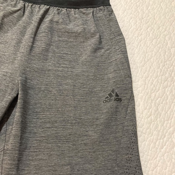 NWT Adidas Gray and Black Athletic Shorts Moisture-Wicking - Picture 3 of 9